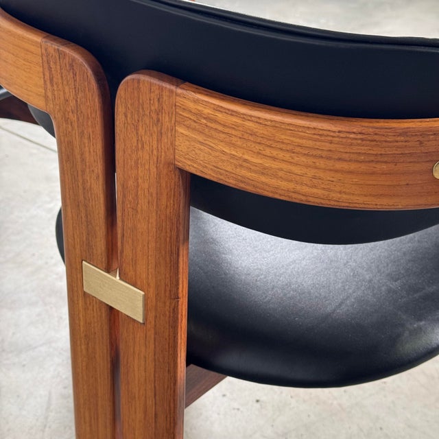 Wood Set of Large Pamplona Chairs attributed to Augusto Savini for Pozzi, 1965, Set of 8 For Sale - Image 7 of 18