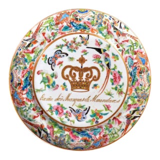 Chinese Export Armorial Plate for Marquis De Almendares For Sale