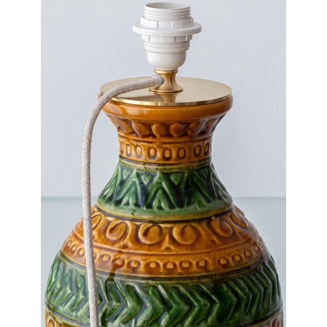 Cream Bitossi Style Ceramic Table Lamp from Bay Keramik, 1970s For Sale - Image 8 of 12