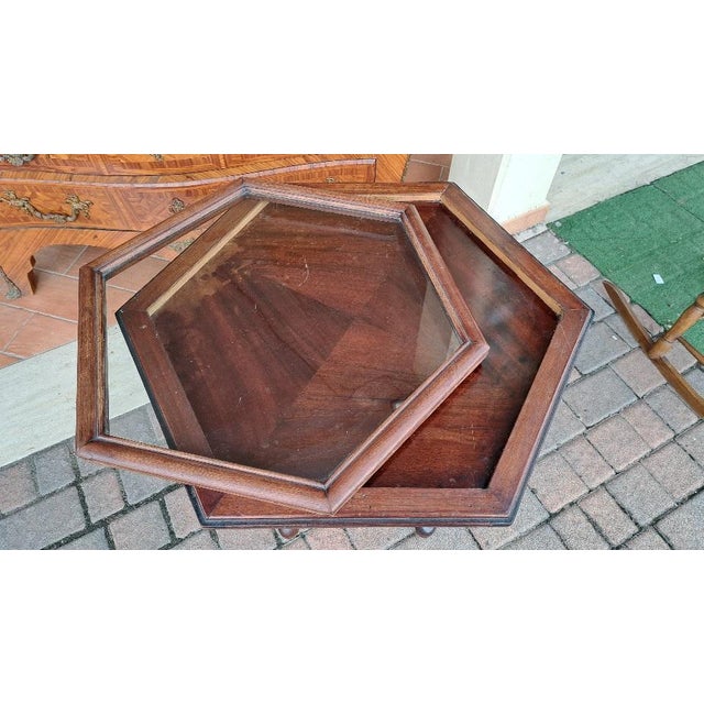 Antique English Hexagonal Coffee Table, 1890s For Sale - Image 6 of 7