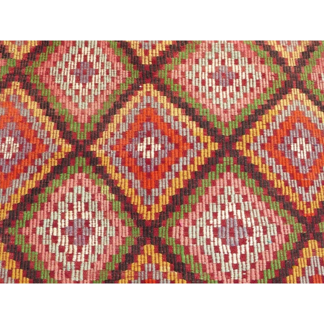1960s Vintage Turkish Handmade Kilim Rug - 61"x118" For Sale - Image 4 of 13