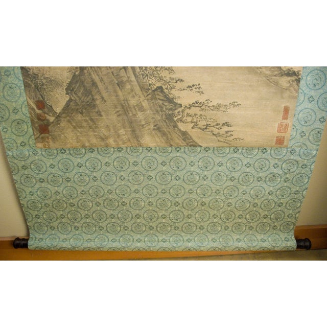 Early 20th Century Chinese Landscape Scroll For Sale - Image 9 of 11