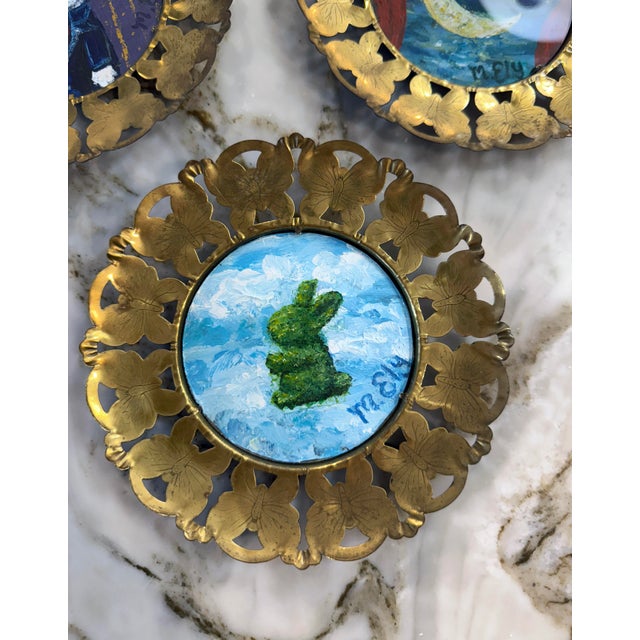Surrealist Art Antique Butterfly Coasters Redesigned For Sale - Image 4 of 4