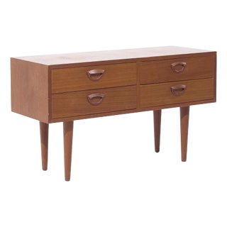 Kai Kristiansen for Fm Møbler Mid Century Small Teak Chest Dresser For Sale