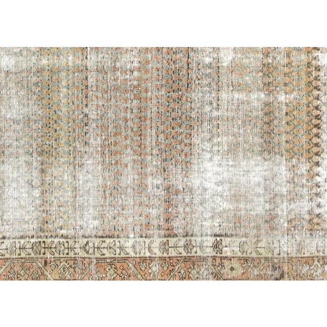 1940s Persian Melayer Carpet. Hand woven in the Hamadan region of Iran. Distressed and refinished in the U.S. The Persian...
