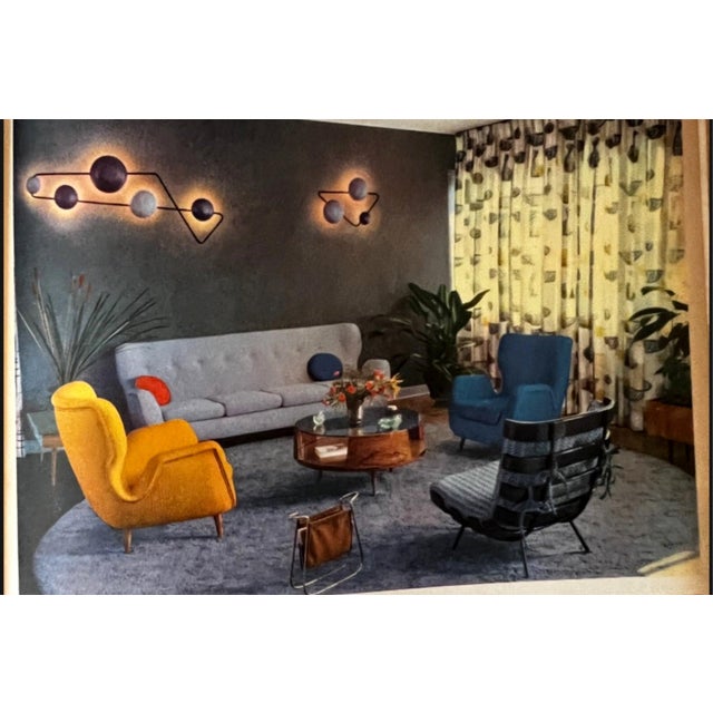 Armchairs with Pouf in Caviúna Wood, Mohair & Bouclé by Carlo Hauner, Brazil, 1950s — Lot 209D For Sale - Image 16 of 17