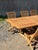 Rectangular Extendable Teak Garden Table and Folding Chairs, Set of 7 For Sale - Image 3 of 10