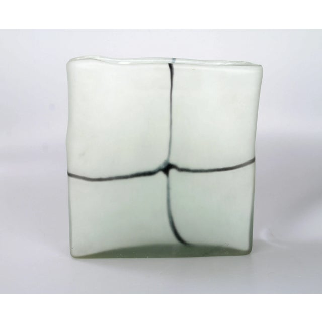 Square Frosted Glass Vase Chairish