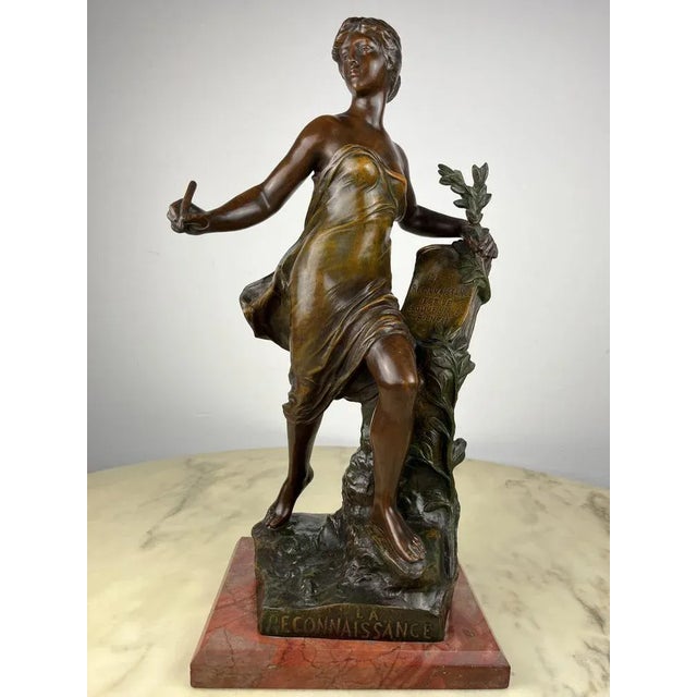 Eugene Marioton, La Reconnaissance, 1930s, Spelter For Sale - Image 13 of 13