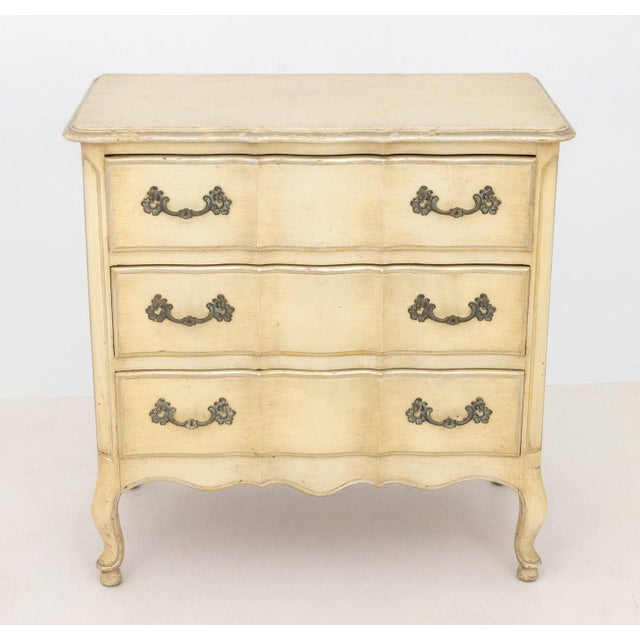 Cream French Provincial Style Painted Nightstands, Pair For Sale - Image 8 of 10