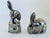 Metal Late 20th Century Vintage Godinger Silverplate Rabbit, Bunny Salt & Pepper Shakers- A Pair For Sale - Image 7 of 11