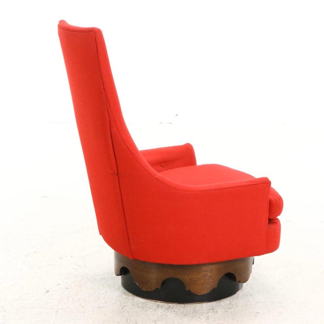 Designed by Adrian Pearsall for Rowe Furniture Strictly Spanish collection. Original label is present. . Very good overall...