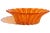 Beautiful vintage Murano hand blown orange and gold flecks Italian art glass scrapped rim bowl. Documented to designer...