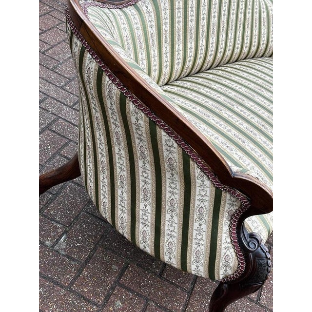 Victorian Walnut Framed Sofa with Cabriole Legs For Sale - Image 13 of 15