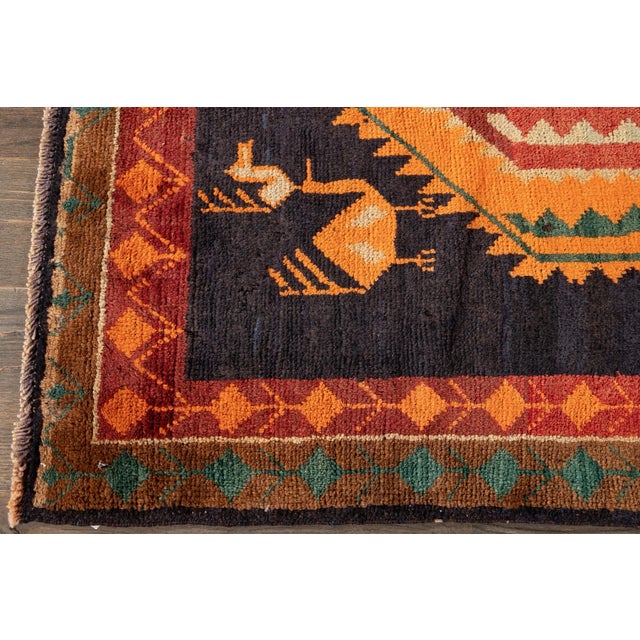 Vintage Kurdish Hanmade Wool Rug, 4' X 11' For Sale In New York - Image 6 of 10