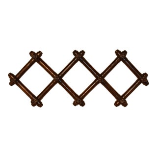 Faux Bamboo Expandable Hat or Coat Rack, Circa 1900 For Sale