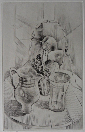 Mily Possoz, Nature morte aux fruits, Etching