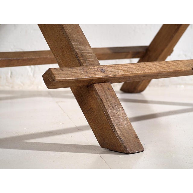 Antique X-Shape Dining Table, 1920s For Sale - Image 6 of 15