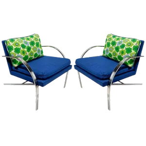 "Arco" Chairs in the Style of Paul Tuttle - a Pair