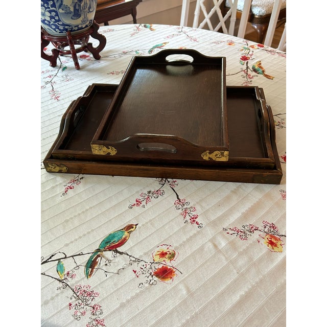 This set of 3 nesting trays are vintage from the 1970’s and provide beauty as well as function. Made of mahogany, they...