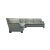 Contemporary Vicente Wolf Grey Leather Sectional Sofa For Sale - Image 3 of 4