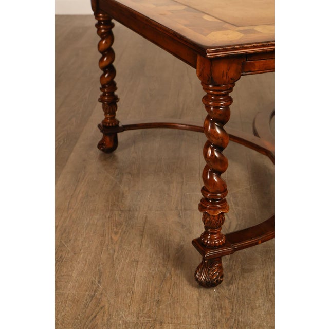 Jonathan Charles Square Top Oyster Coffee Table With Slides For Sale - Image 13 of 18