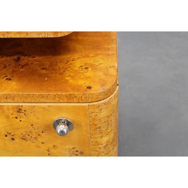 Art Deco Burl Wood Nightstands, Czechoslovakia, 1940s, Set of 2 For Sale - Image 17 of 18