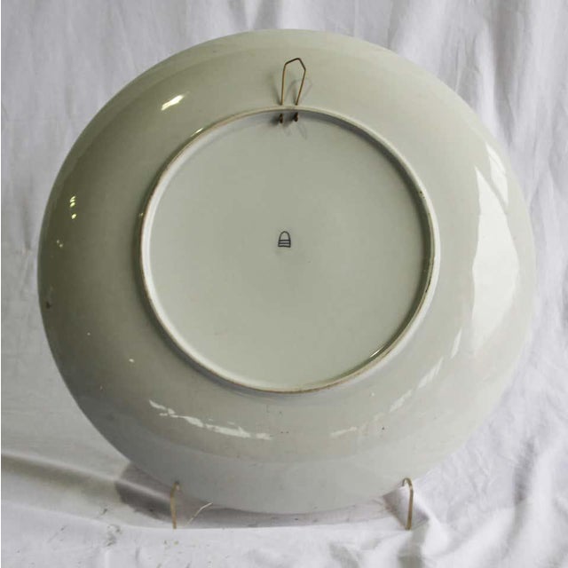 Large 20th Century Viennese Charger Plate or Wall Plaque in Porcelain Depicting Lady and Gentleman For Sale - Image 5 of 10