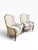 French Pair of Early 20th Century Louis XV–Style Wingback Bergère Chairs With Gilt Frames For Sale - Image 3 of 17