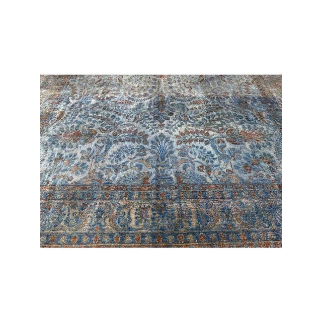 Traditional 1960s Old Persian Sarouk Area Rug 8x12 For Sale - Image 3 of 12