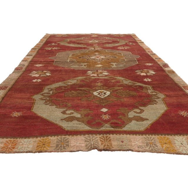 Tribal Vintage Turkish Oushak Rug, 06'00 X 10'07 For Sale - Image 3 of 10