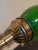 Vintage Bankers Brass Lamp Green Glass With Pull Chain For Sale - Image 4 of 11