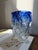 Large Brutalist Cobalt Blue Art Glass Vase by Kaj Blomqvist for Kumela, Finland, 1970s For Sale - Image 6 of 18