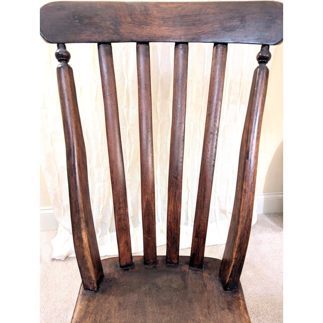 Wood Antique Maple Rocking Chair Sewing Rocker 19th Century For Sale - Image 7 of 14