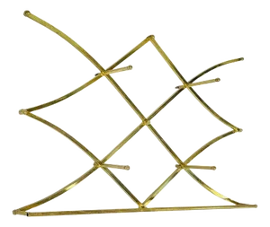 "Treillage" Wall Shelving in Solid Brass by Charles Hollis Jones, Usa 1970's
