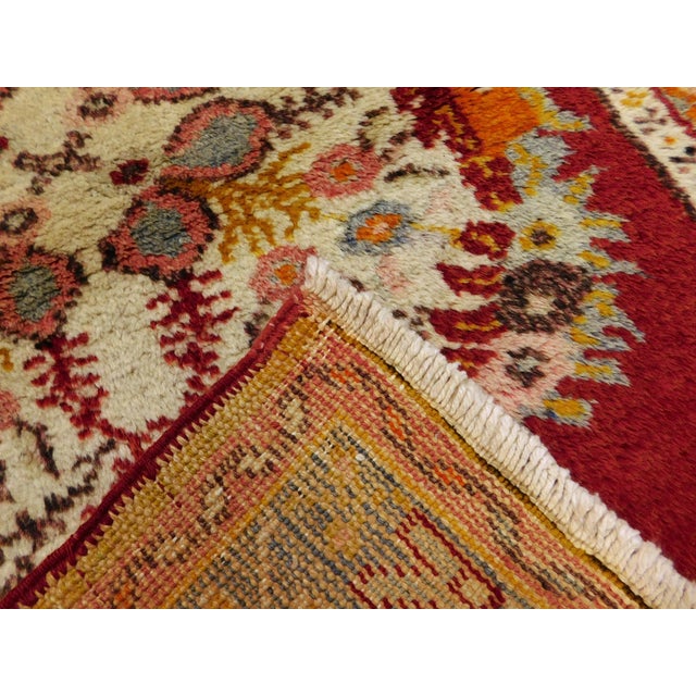 Vintage Handmade Turkish Ushak Area Rug. 3'x 5'9" For Sale - Image 9 of 16