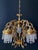 Vintage Gold Chandelier with Putti and Pendants, 1960s For Sale - Image 11 of 14