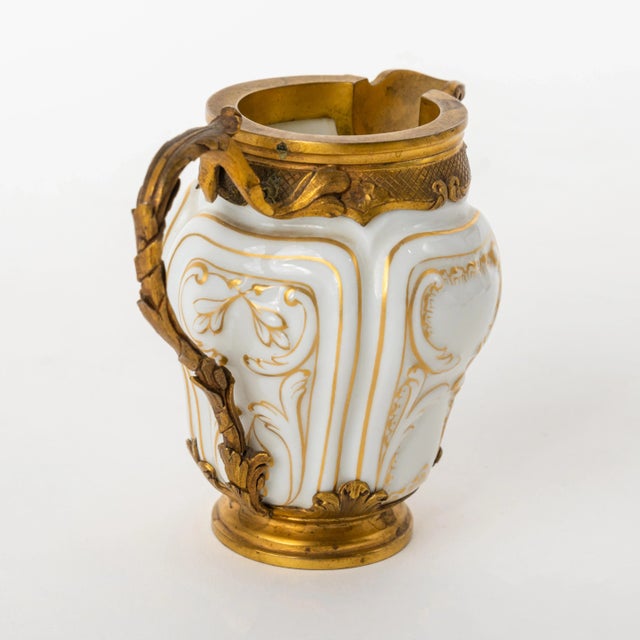 Metal A Three-Piece Paul Canaux & Cie. Partial Gilt Porcelain Coffee Service With Gilt Silver Mounts For Sale - Image 7 of 13