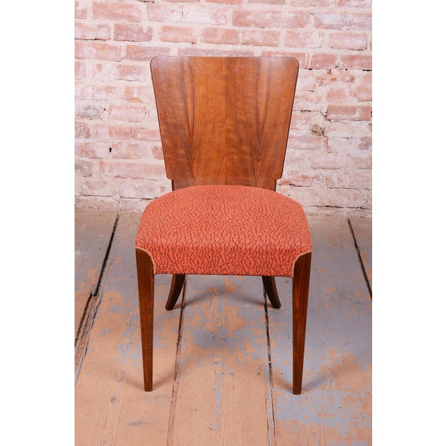 Art Deco Walnut Chairs by J. Halabala for UP Zavody, Czech, 1940s, Set of 4 For Sale - Image 9 of 18