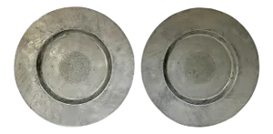 19th Century French Pewter Chargers - a Pair
