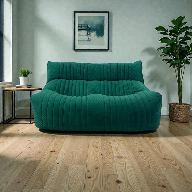 Mid-Century Modern Green Two-Seater Aralia Sofa from Ligne Roset For Sale - Image 3 of 18