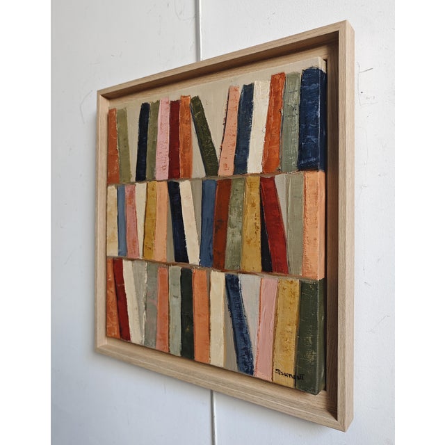 Contemporary Partion Coloree, Abstract Library, Contemporary, Framed by Sophie Dumont For Sale - Image 3 of 8