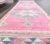 Vintage Pink Geometric Turkish Hand-Knotted Runner For Sale - Image 4 of 9