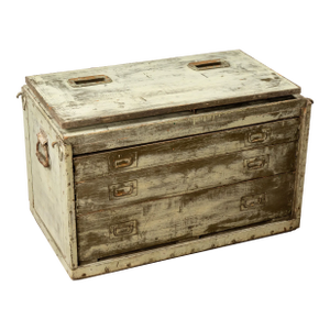 Antique Wooden Industrial Tool Chest