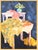 A contemporary impressionist watercolor on paper by Chuck Bouras. Signed lower right. The composition features a softly...