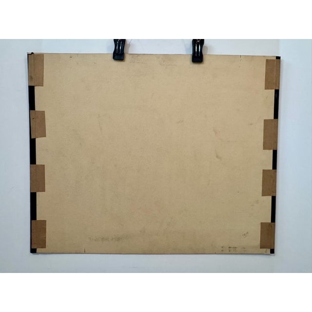 Paper Henry Emil Salloch Original Pastel on Paper Pecos Mission, 1959 For Sale - Image 7 of 8