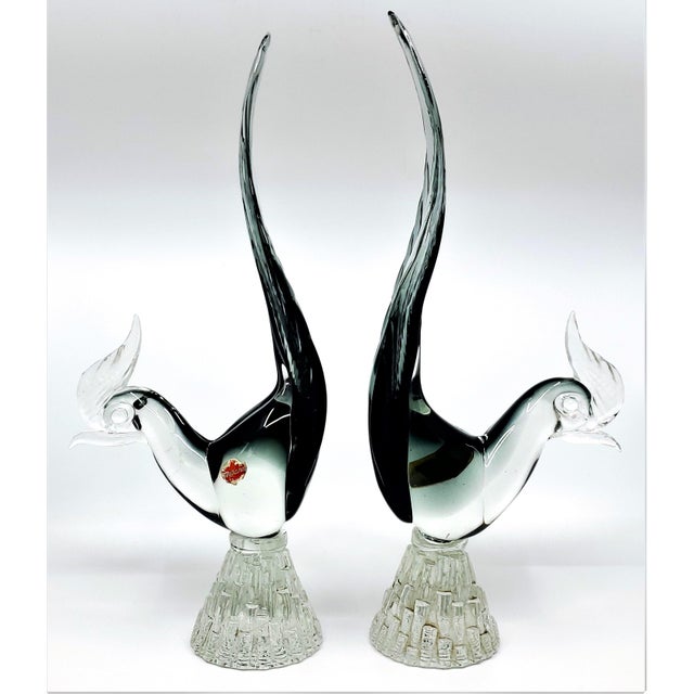 Boho Chic Murano Bird Figurines For Sale - Image 3 of 12