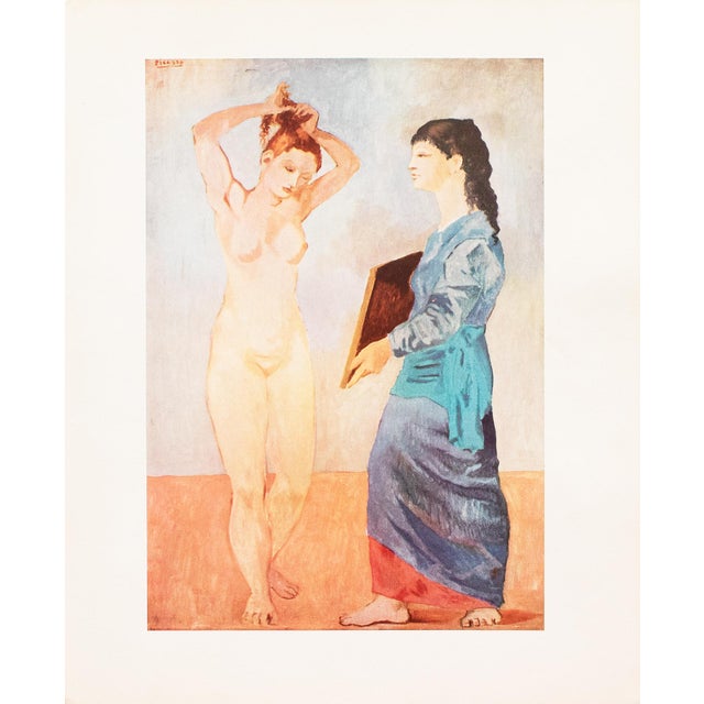 An excellent period reproduction full-color print after painting "La Toilette" (1906) by Pablo Picasso. Comes from an art...