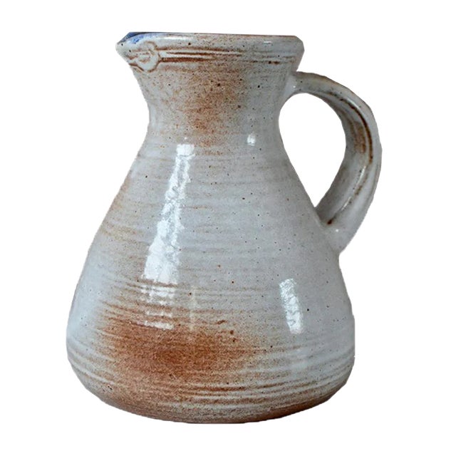 Stoneware Pitcher by Jeanne & Norbert Pierlot for Puisaye For Sale