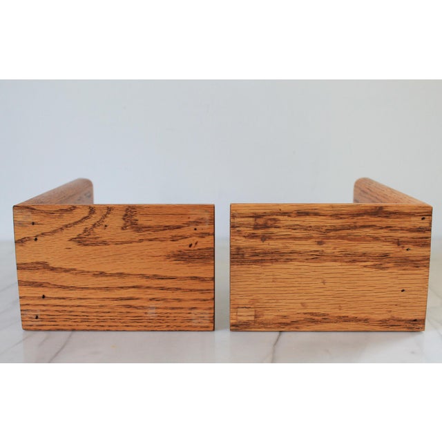 Pair of Vintage Wood and Stained Glass Bookends For Sale - Image 10 of 10